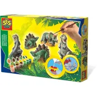 SES Creative Cast And Paint - Dinosaurer - - OneSize - Kreativt leker