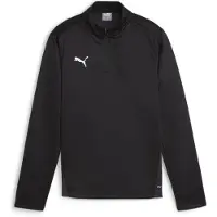Puma Treningstrøye m. Glidelås - TeamGOAL - Svart/Hvit/Mørkegrå - - 14 år (164) - Genser