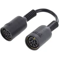 Cavus adapter 8 -pin DIN hun. 0,15m. Sort