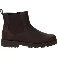 Timberland unisex for kids. TB0A25GK9311 Courma brown leather Chelsea boots (33), Flat, Zip, Velcro, Casual, children's fashion