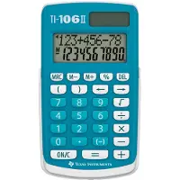 Texas Instruments TI-106 II - Solar & Battery - 2-line LCD - 10 digits