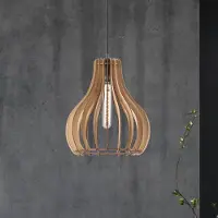 Lamkur Hengelampe Falou, eik, Ø 25 cm