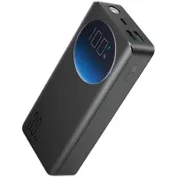 JOYROOM Powerbank JR-PBF02 30W 20000mAh + USB-A - USB-C-kabel 0,25 m - svart