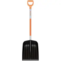 Fiskars 1003468, Snøskuffe, Aluminium, Plast, Sort, Grå, Oransje, Ergonomisk, D-formet, 1,4 kg