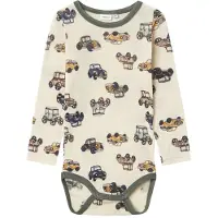 Name it Body I/e - Ull - Noos - NmmWang - Snow White m. Biler - - 3 år (98) - Langermet Body