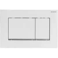 Geberit Sigma 30 betjeningsplade i hvid/krom