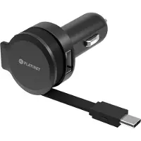 Platinet bil-lader 1xUSB 2,4A + USB-C-kabel (44652)
