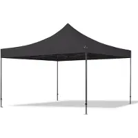 TOOLPORT 4x4 m stål, pop up partytelt, uden sidepaneler, svart