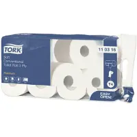 Tork Toiletpapir Premium T4 Ekstra soft 3-lag 29.5 m hvid - (9 pakker x 8 ruller)