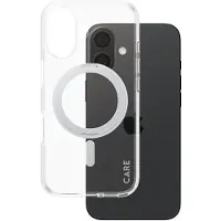 PanzerGlass CARE by - Baksidedeksel for mobiltelefon - MagSafe-samsvar - resirkulert plast - gjennomsiktig, sølv - for Apple iPhone 16