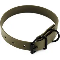 Heim halsbånd BioThane, oliven - 28 - 35 cm Halsomfang, B 19 mm