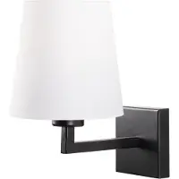 Opviq Profile 4659 vegglampe, svart, hvit stoffskjerm
