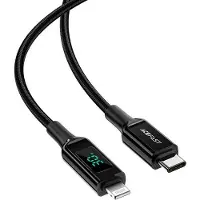 Acefast -kabel MFI USB Type C - Lightning 1,2 m, 30 W, 3 A svart (C6-01 Svart)