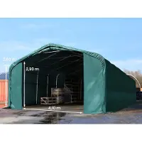 TOOLPORT 6x12 m telthall, PRIMEtex-PVC-presenning, mørkegrønn, uten statikk