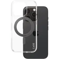 PanzerGlass iPhone 16 Pro Care Kickstand-deksel - MagSafe-kompatibel - Klar / Svart