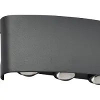 LINDBY utendørs LED-vegglampe, Ithan, 5 lyskilder, antrasitt, 27 cm