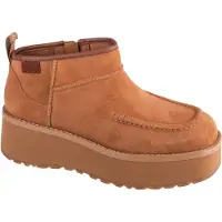Ugg for woman. 1158193 Cityfunc Ultra Mini Booties brown (36), 3 to 5 cm, Zip, Casual