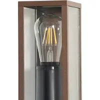 LINDBY utendørs vegglampe Robigus, rustfarget, aluminium