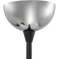 LINDBY gulvlampe Nehemia, svart, glass, leselampe, 185 cm