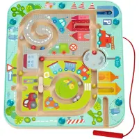 Haba Magnetisk spill - Byens Labyrint - - OneSize - Magnetisk leketøy