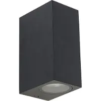 QAZQA Moderne vegglampe sort 2-lys IP44 - Baleno