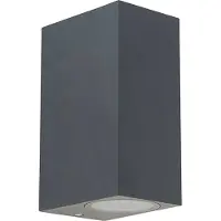 QAZQA Moderne vegglampe mørkegrå 2-lys IP44 - Baleno
