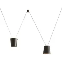 Kdln LED-designer-hengelampe Sling, 2700 K, 1 lyskilde, svart