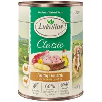 Lukullus Økonomipakke 12 x 400 g - Kylling & Lam