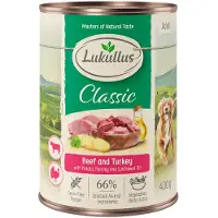 Lukullus Økonomipakke 24 x 400 g - Storfe & kalkun