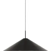 New Works LED-hengelampe Brolly, Ø 70 cm, svart, aluminium