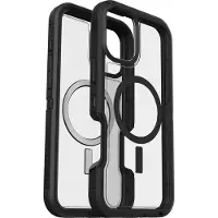 Otterbox Defender Series XT - Baksidedeksel for mobiltelefon - robust - MagSafe-samsvar - plastikk - mørk side (klar / svart) - for Apple iPhone 16 Plus