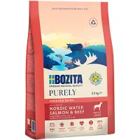 Purely Bozita Dog Adult Large Grain Free laks og storfe - 11 kg