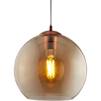 Searchlight Pendellampe Balls med ravfarget glasskule 30 cm