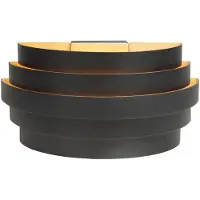 Highlight Scudo vegglampe, svart, bredde 25 cm, aluminium, G9