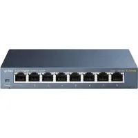 TP-LINK TL-SG108 nettverksswitch 8-port Gigabit uhåndtert bordmodell