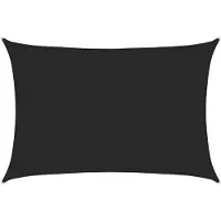 vidaXL Solseil 160 g/m² svart 3x4 m HDPE