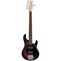 Sterling By Music Man Sterling Stingray Ray5 Bass HH RW Ruby Red Burst