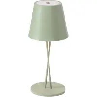 LINDBY LED oppladbar bordlampe Janea CROSS, grønn, metall