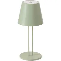 LINDBY LED oppladbar bordlampe Janea TWIN, grønn, metall