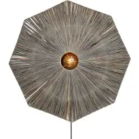 Good&Mojo vegglampe Panama, mørkegrå, Ø 65 cm, stikkontakt