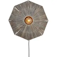 Good&Mojo vegglampe Panama, mørkegrå, Ø 45 cm, stikkontakt