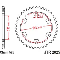 JT Sprockets Jtr 2025 Bakre Tannhjul