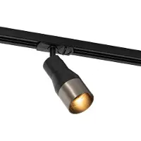 QAZQA Moderne spot svart med gunmetal for 1-fase skinnesystem GU10 50mm - Iconic Kohua