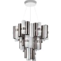 Slamp La XL LED-hengelampe, Ø80cm, tinn-hvit