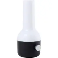LINDBY LED oppladbar utendørs bordlampe Isaline, svart, dimbar