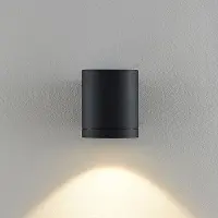Molto Luce utendørs LED-vegglampe Foris Round W, antrasitt