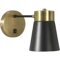 PR Home Luna vegglampe svart / antikk messing