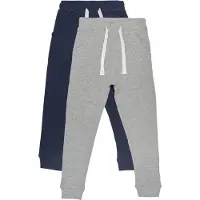 Minymo Joggebukser - 2-pack - Navy/Grå - - 1 år (80) - Joggebukse