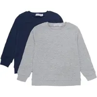 Minymo Genser - 2-pack - Gråmelert - - 3 år (98) - Collegegenser