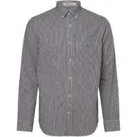 Gant for man. 3000140 Poplin shirt Regular Fit Banker Stripe black (XXL), Casual, Cotton, Long sleeve